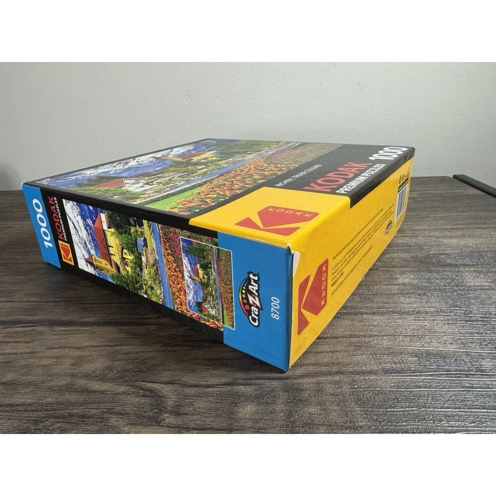 New Sealed Kodak Premium Puzzle 1000 Pc Jigsaw Switzerland Brienz Tulip Flowers